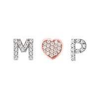 Charm Marcello Pane Donna Letters in Argento Zirconia LEYL - LEYL